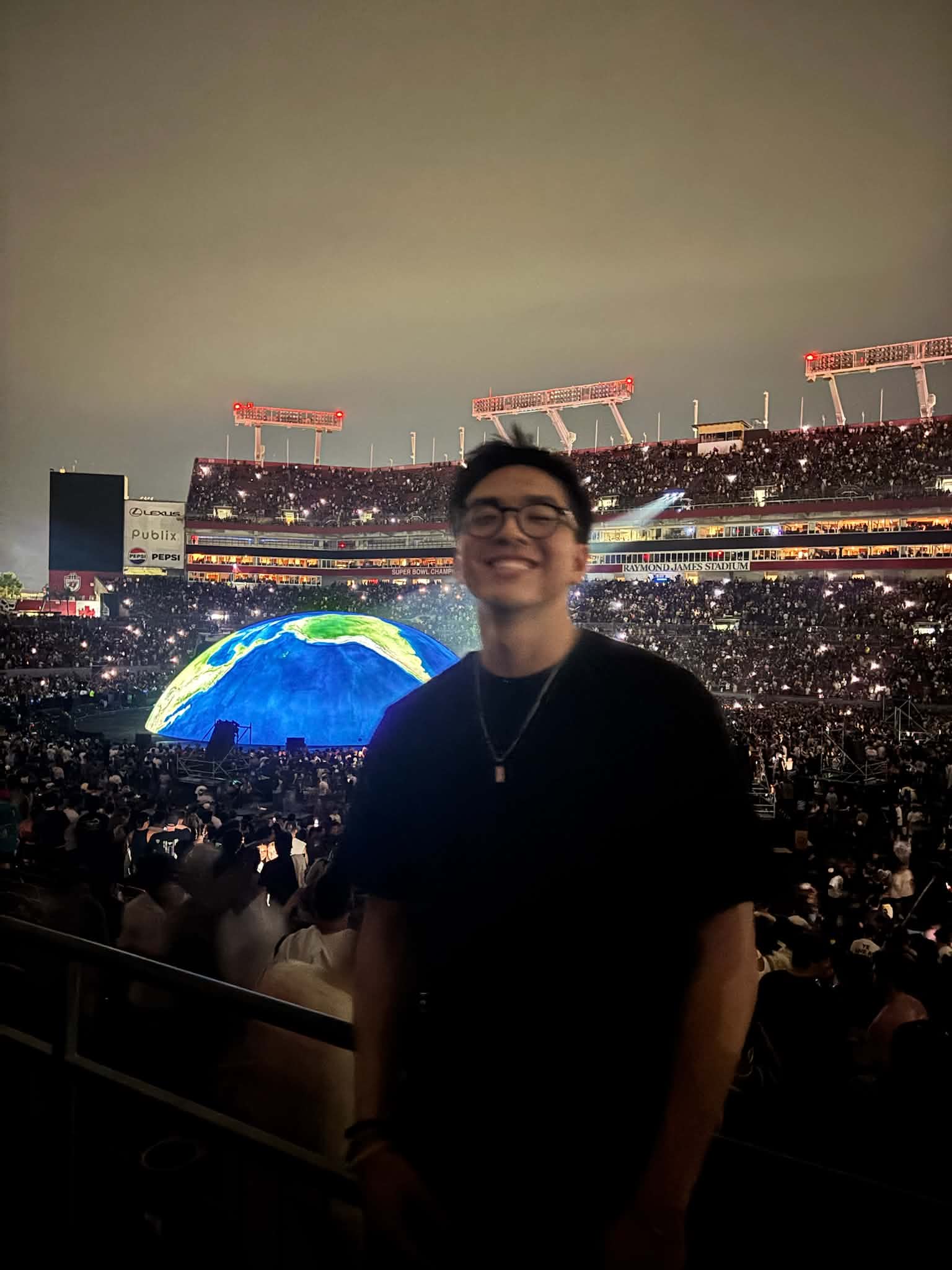 Teddy Luu at a stadium concert